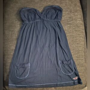 Pre-owned Hollister Womens Strapless Navy Blue Dress Size Medium